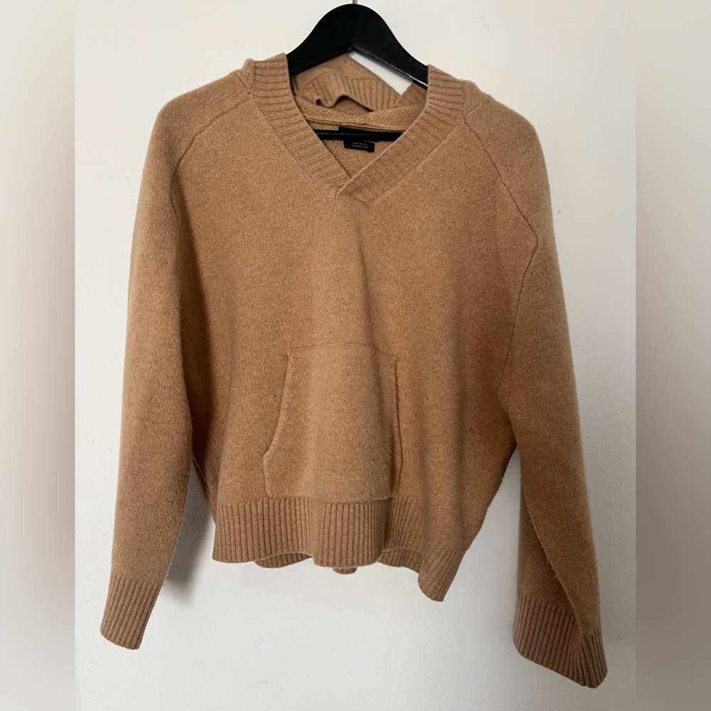 Massimo Dutti Camel V-Neck Sweater